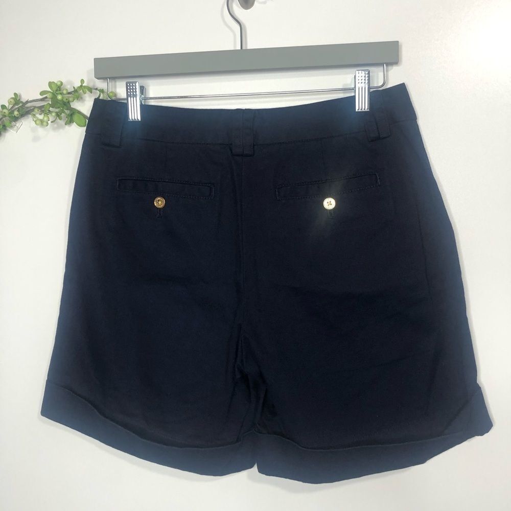 Lauren Ralph Lauren Navy Khaki Shorts Gold Buttons - Picture 6 of 8